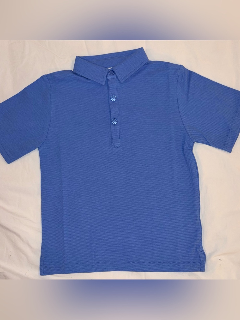 Rachel Riley London boys short sleeve Polo shirt in classic medium blue sz 8 NWT